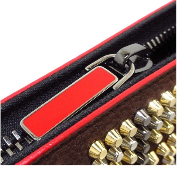 Christian Louboutin - Authentic Monogram Tritac Portfolio Spiked Leather Large - Picture 12 of 16